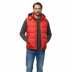 Nolan | Hooded Puffer Vest with Full Zip