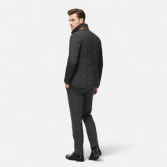 Victor | Quilted Jacket with Sherpa Lined Stand Collar