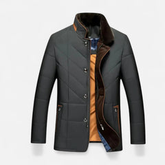 Victor | Quilted Jacket with Sherpa Lined Stand Collar