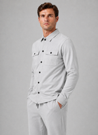 Men’s Relaxed Overshirt with press-stud front closure