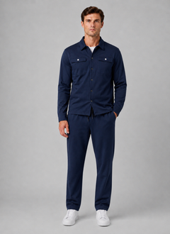 Men’s Relaxed Overshirt with press-stud front closure