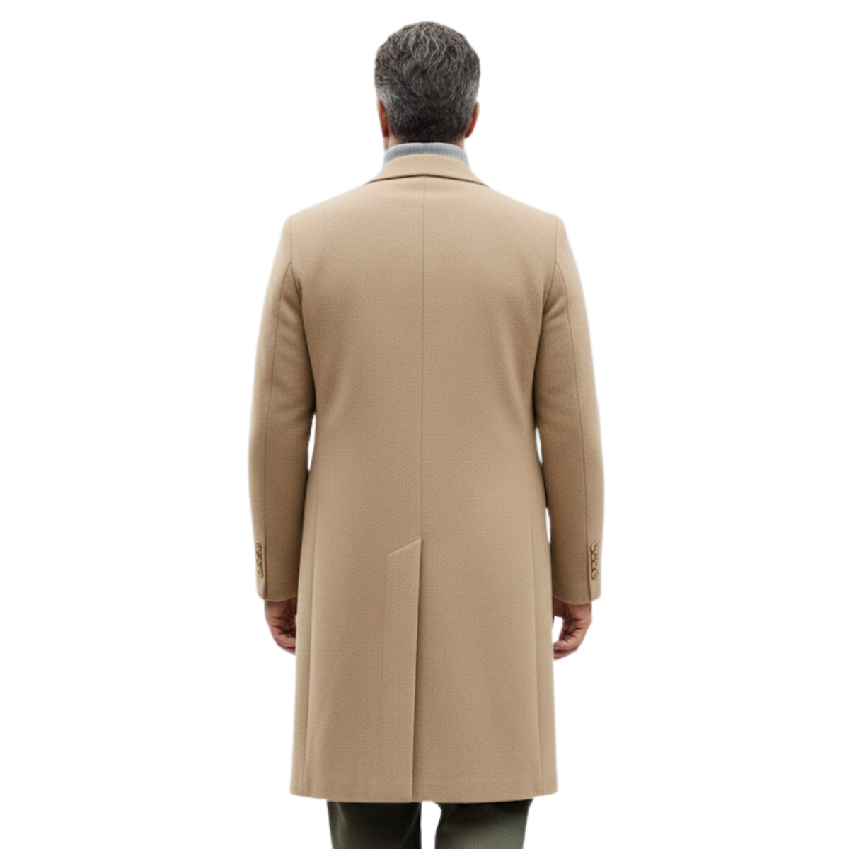 Kieran | Single Breasted Overcoat with Notch Lapel