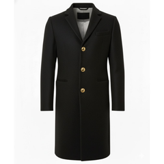 Kieran | Single Breasted Overcoat with Notch Lapel