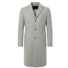 Kieran | Single Breasted Overcoat with Notch Lapel