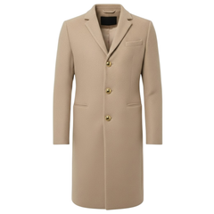 Kieran | Single Breasted Overcoat with Notch Lapel