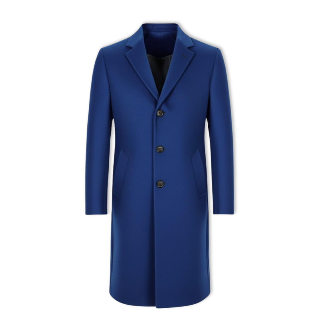 Everett | Long Overcoat with Notch Lapel