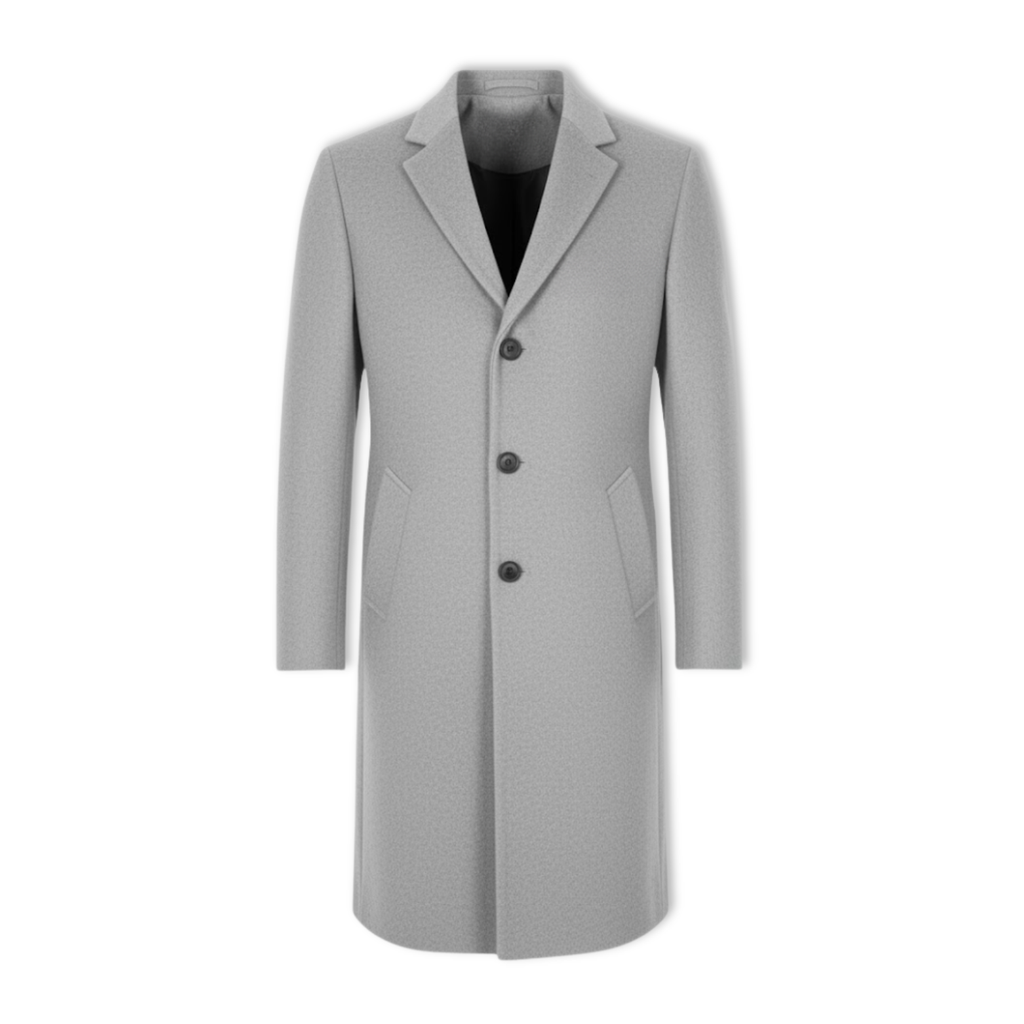 Everett | Long Overcoat with Notch Lapel