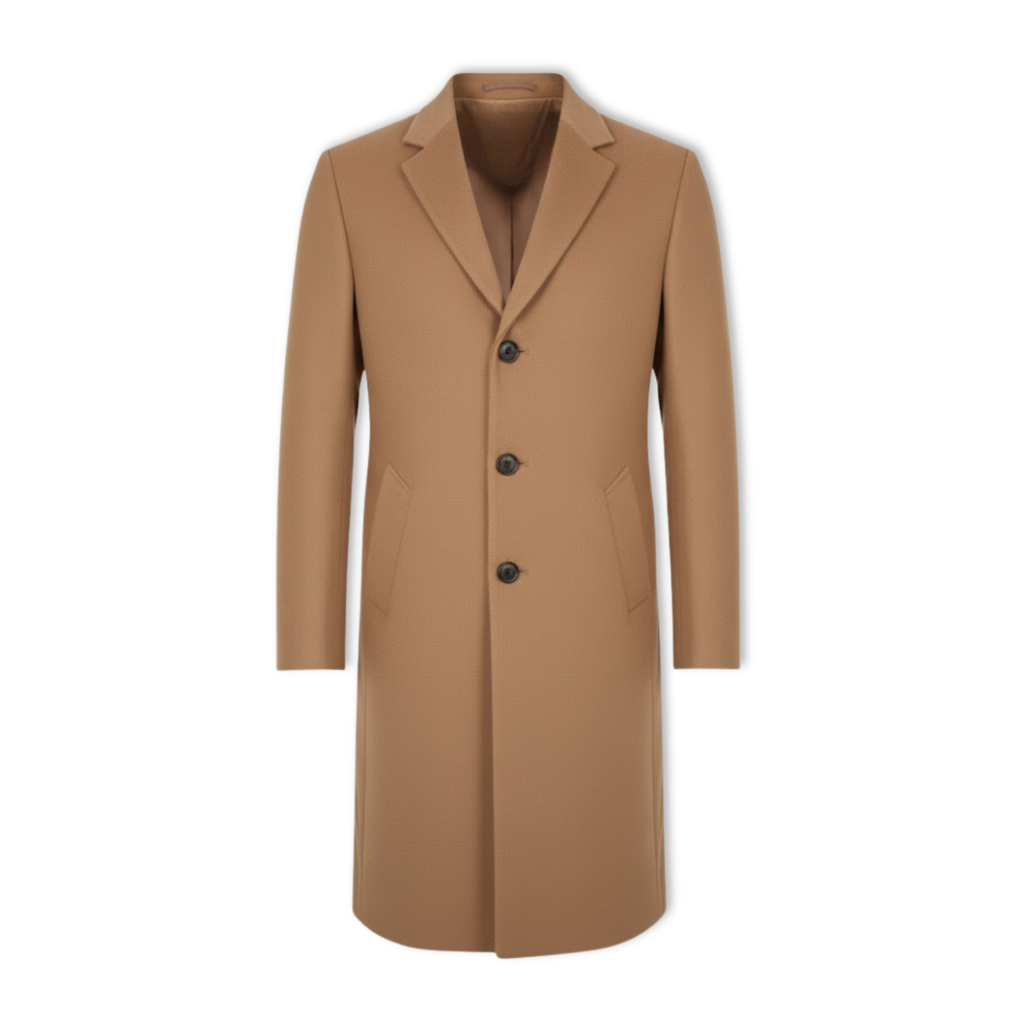 Everett | Long Overcoat with Notch Lapel