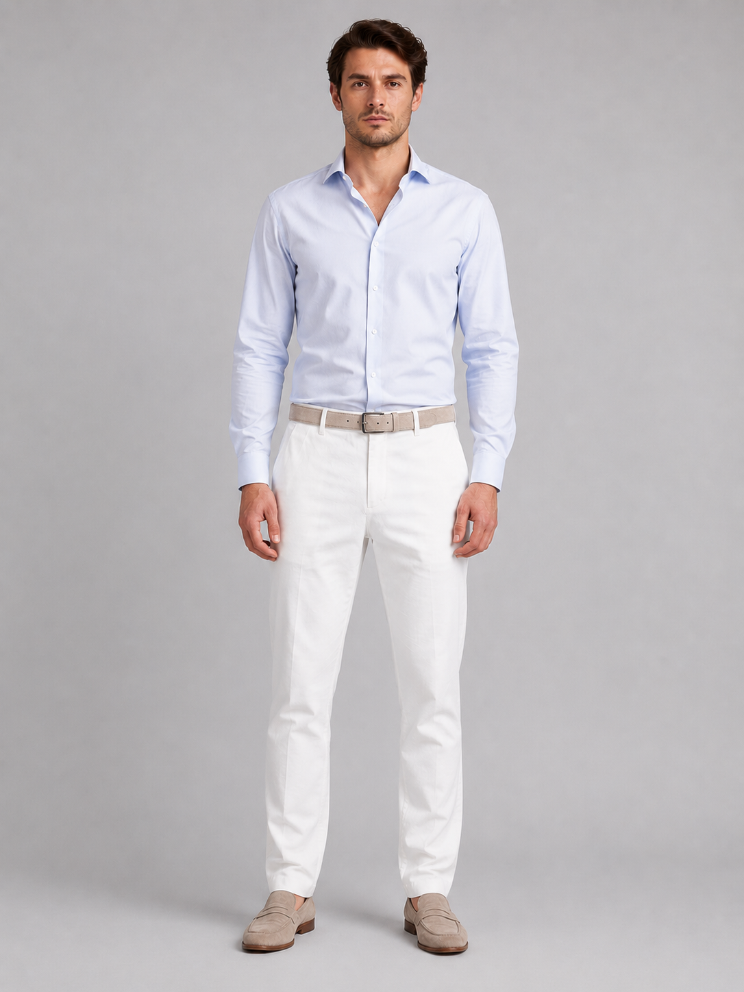 Men’s Straight Leg Trousers with Regular Fit