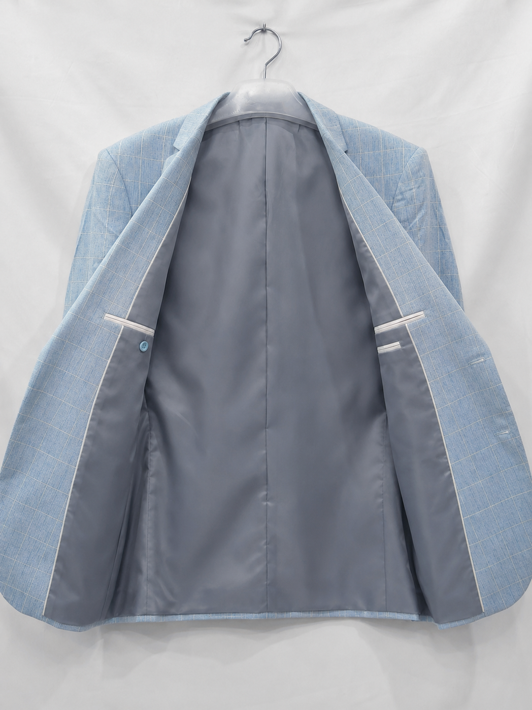 Men's Tailored Blazer with Windowpane Check – Smart Tailored Jacket