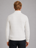 Men’s Textured Jumper with Quarter Zip
