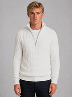 Men’s Textured Jumper with Quarter Zip