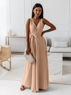 Hailey | Women’s Wrap Maxi Dress with Waist Tie