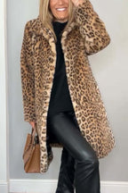 Women’s Leopard Winter Coat with Warmth