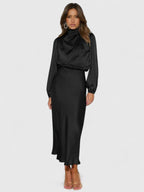 Emryssah | Women’s Elegant Maxi Dress with Lantern Sleeves