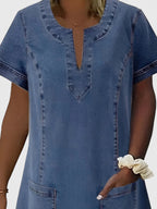 Women’s Elegant Dress with Front Pockets