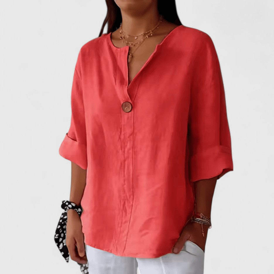 Women’s Elegant Blouse with Knot Front Detail