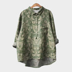 Women’s Leaf-Print Blouse with Lightweight Comfort