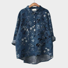 Women’s Floral Blouse with Button Front