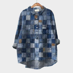 Women’s Leaf-Print Blouse with Lightweight Comfort