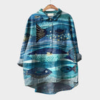 Women’s Floral Print Blouse - Relaxed FIt