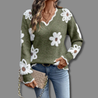 Talli | Women’s Elegant Sweater with Floral Design