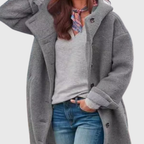 Women’s Oversized Coat with Button Fastening
