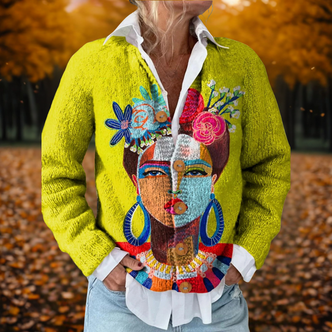Nora | Printed Open Front Cardigan
