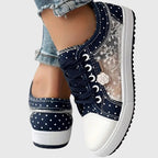 Women’s Blue Orthopedic Sneakers with Arch Support