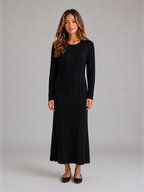 Women’s Cable Knit Dress with Long Sleeves
