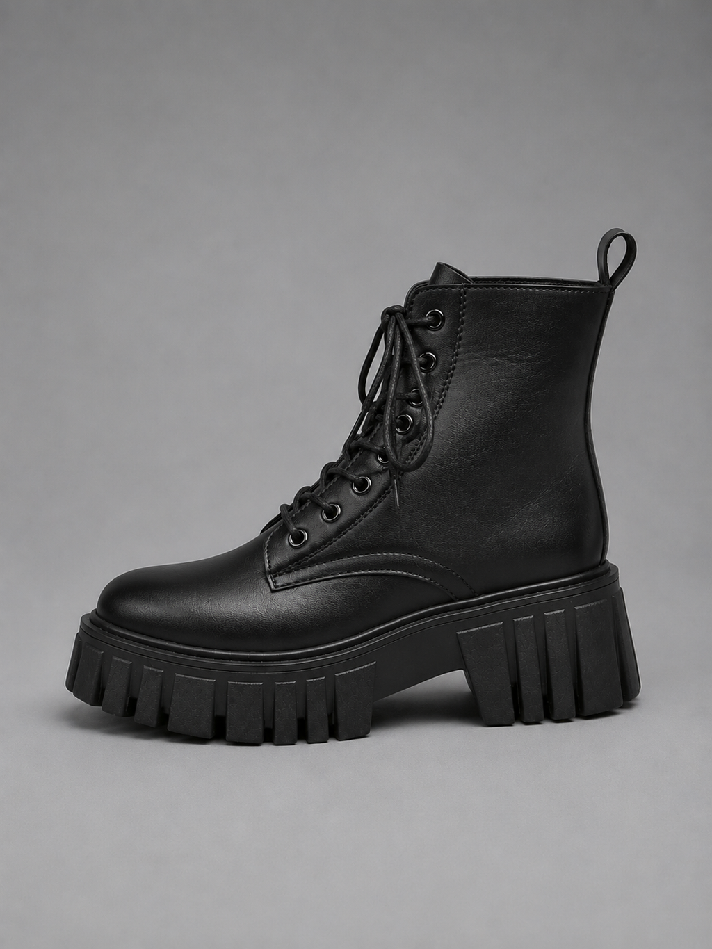 Women's Chunky Boots with Deep Tread Sole