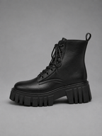 Women's Chunky Boots with Deep Tread Sole