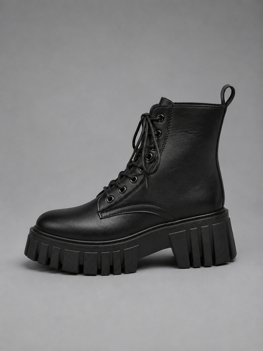 Women's Chunky Boots with Deep Tread Sole