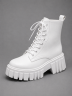 Women's Chunky Boots with Deep Tread Sole