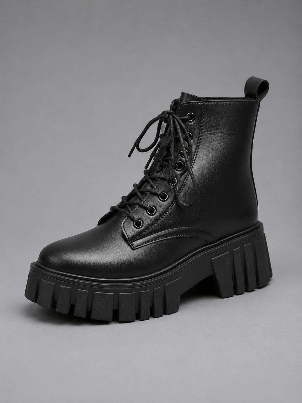Women's Chunky Boots with Deep Tread Sole