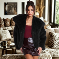 Women’s Classy Long Sleeve Coat with Fuzz
