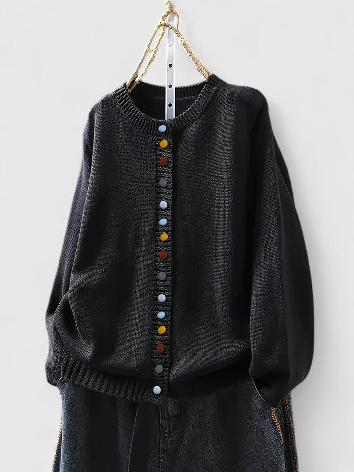 Willa | Open Front Cardigan with Round Neck