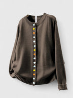 Willa | Open Front Cardigan with Round Neck