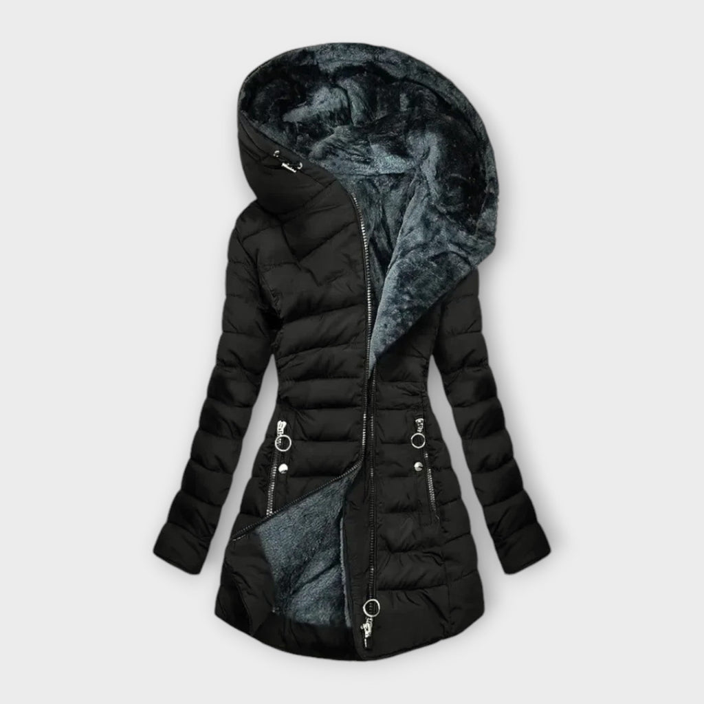 Women’s Comfortable Puffer Jacket with Zip Closure
