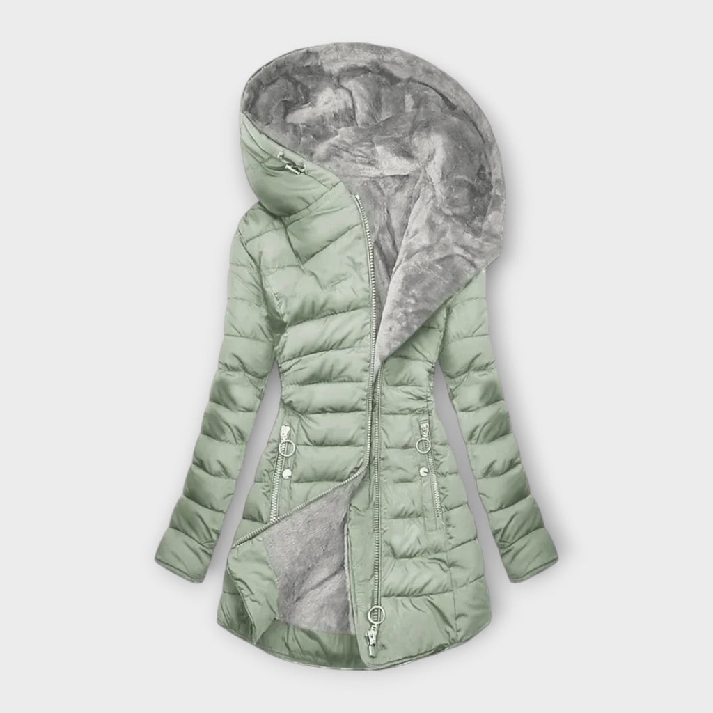 Women’s Comfortable Puffer Jacket with Zip Closure