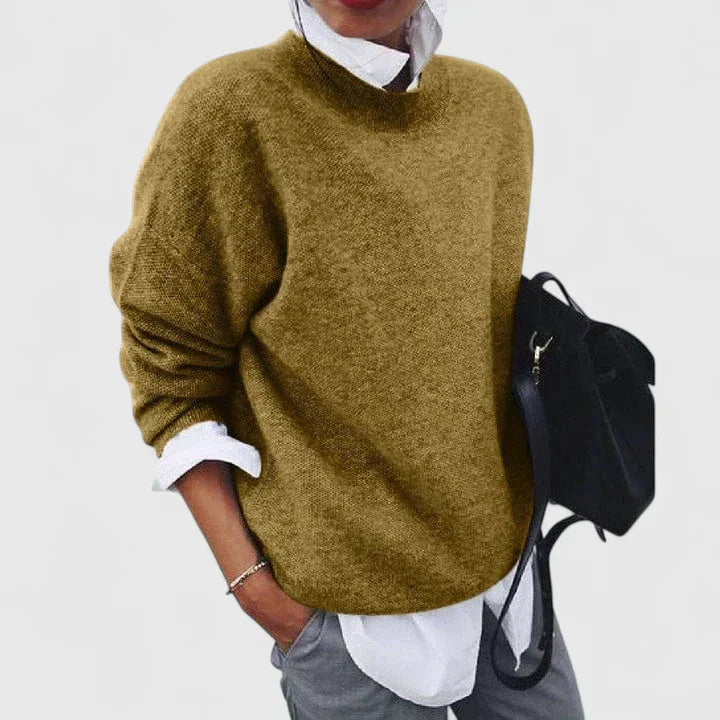 Elodie | Oversized Crew Neck Sweater in Soft Knit