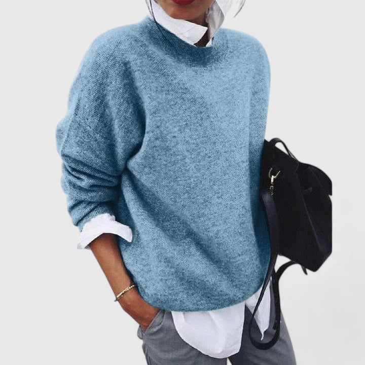 Elodie | Oversized Crew Neck Sweater in Soft Knit