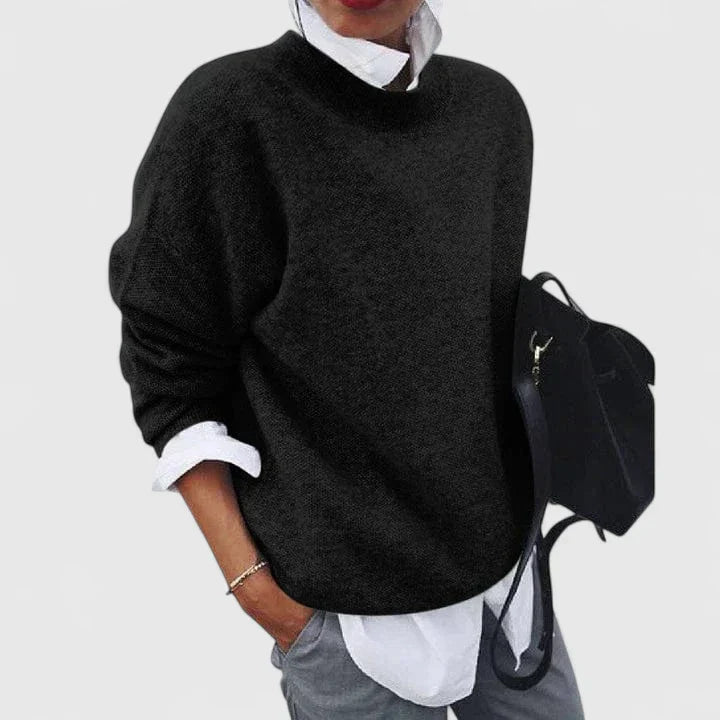 Elodie | Oversized Crew Neck Sweater in Soft Knit