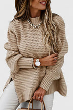 Women’s Comfortable Sweater with Slit Design