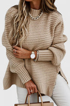Women’s Comfortable Sweater with Slit Design