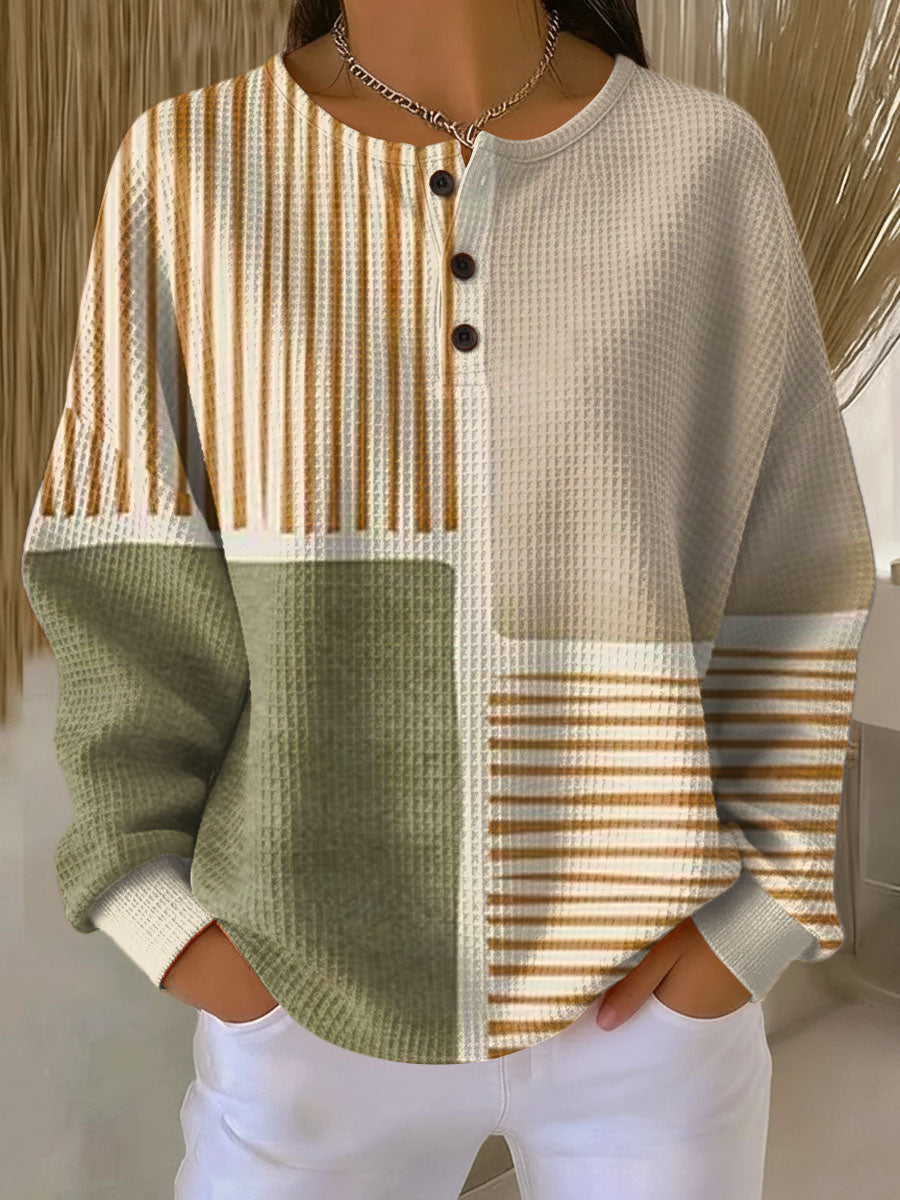 Lucienne | Button Collared Sweater with Brushed Lining