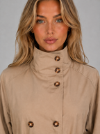 Women’s Cropped Jacket with Belted Waist Fit
