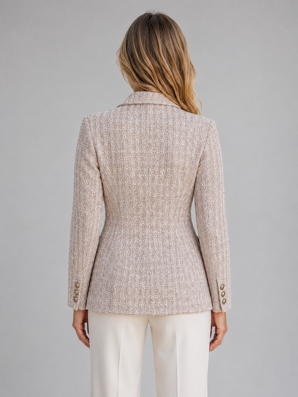 Women’s Double Breasted Blazer -Tailored Smart Jacket