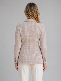 Women’s Double Breasted Blazer -Tailored Smart Jacket