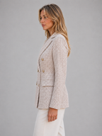 Women’s Double Breasted Blazer -Tailored Smart Jacket